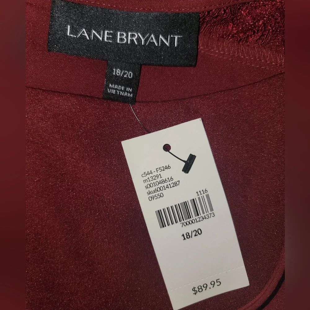 NWT Lane Bryant Dress Size 18/20 Red - Picture 6 of 11